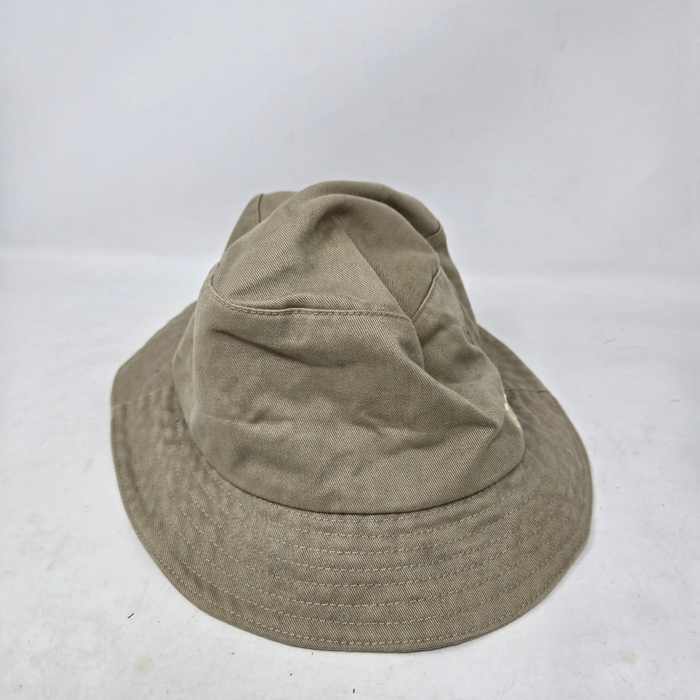 Roots Athletics Khaki Tan Cotton Bucket Hat XL Made in Canada Vintage Style